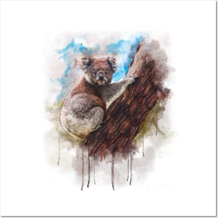 Illustration of a Koala Posters and Art